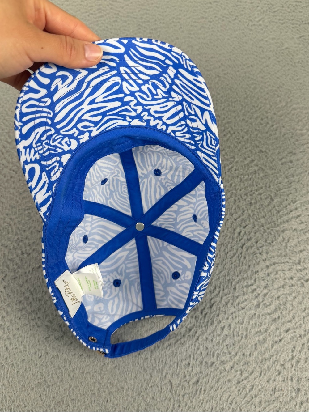 Lilly Pulitzer Run Around Hat Women One Size Blue Adjustable Baseball Cap Active - Picture 6 of 10